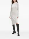 Bruuns Bazaar Metallic-effect Asymmetric Dress In Gray
