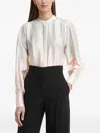 Bruuns Bazaar Ombre Puff-shoulder Shirt In Neutral