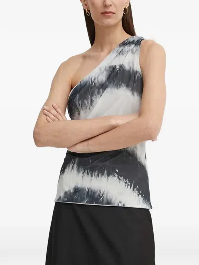 Bruuns Bazaar One-shoulder Print Blouse In Multi