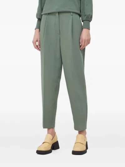 Bruuns Bazaar Pleated-front Trousers In Green