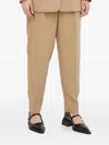 Bruuns Bazaar Pleated High-waisted Trousers In Brown
