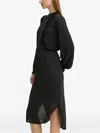 Bruuns Bazaar Pleated-panel Midi Dress In Black