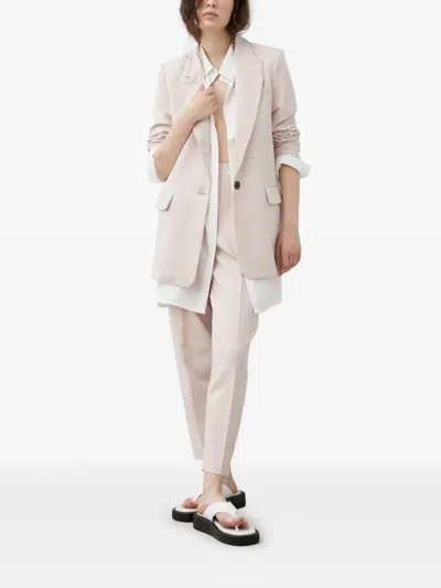 Bruuns Bazaar Pleated Trousers In Neutral