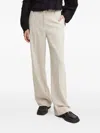 Bruuns Bazaar Pleated Wide-leg Trousers In Neutral