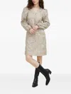 Bruuns Bazaar Puff-sleeve Button-fastening Mini Dress In Gold
