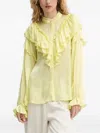 Bruuns Bazaar Ruffled Blouse In Yellow