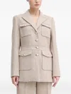 Bruuns Bazaar Scarletbbbaki Herringbone-pattern Coat In Neutral