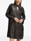 Bruuns Bazaar Sequin Embellished Mini Party Dress In Black