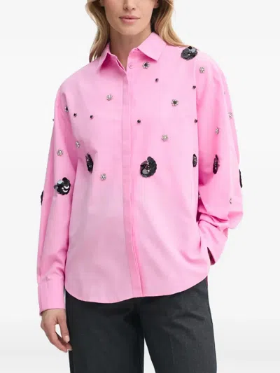 Bruuns Bazaar Sequin-embellished Shirt In Pink