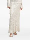 Bruuns Bazaar Sequinned Maxi Skirt In Gold