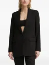 Bruuns Bazaar Single-button Glitter-detail Blazer In Black