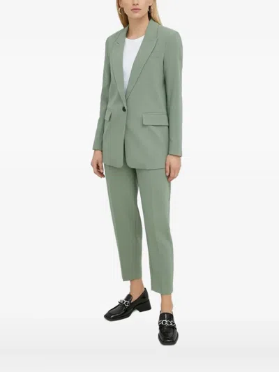 Bruuns Bazaar Single-button Notched-lapel Blazer In Green