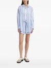 Bruuns Bazaar Striped Pocket Shirt In Blue