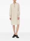 Bruuns Bazaar Tie-neck Printed Midi Dress In Neutral