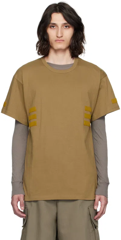 Bryan Jimene`z Brown Crewneck T-shirt In Coyote