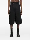 Bryan Jimene`z Bryan Jimenez Denim Bunker Bermudas Black In Black