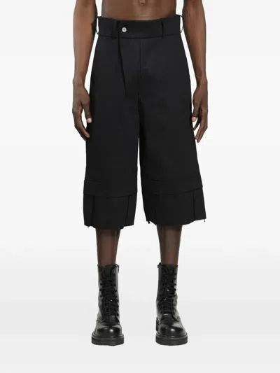BRYAN JIMENE`Z BUNKER PLEATED-DETAIL SHORTS