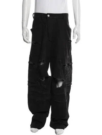 Pre-owned Bryan Jimene`z Cargo Pants In Black