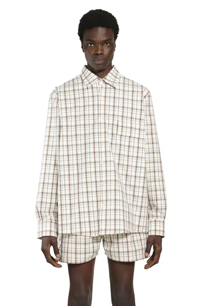 Bryan Jimene`z Check Shirt In White
