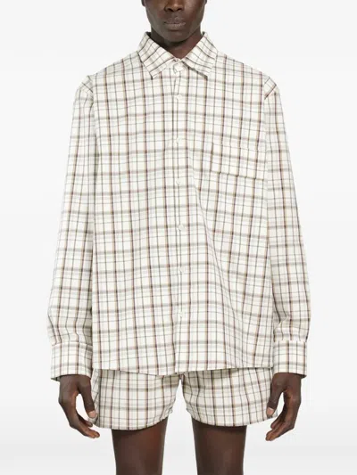 BRYAN JIMENE`Z CHECK-PATTERN SHIRT