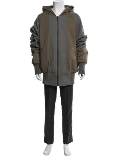 Pre-owned Bryan Jimene`z Colorblock Pattern Jacket In Green