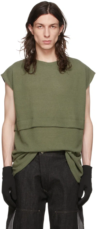 Bryan Jimene`z Ssense Exclusive Green Tank Top In Pine Green