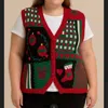 Bryn Connelly Vintage Christmas Sweater Vest In Red/green In Multi