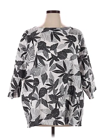 Pre-owned Bryn Walker 3/4 Sleeve Blouse In Gray