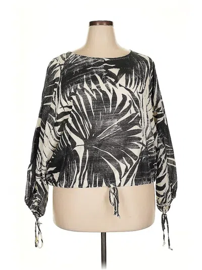 Pre-owned Bryn Walker 3/4 Sleeve Blouse In Gray