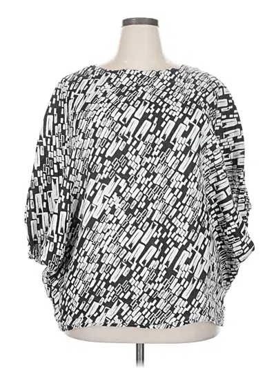 Pre-owned Bryn Walker 3/4 Sleeve Blouse In Silver