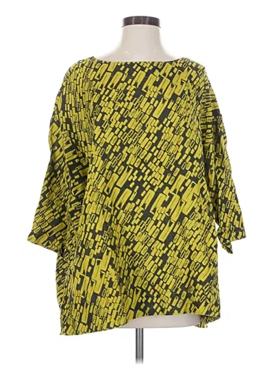 Pre-owned Bryn Walker 3/4 Sleeve Blouse In Yellow
