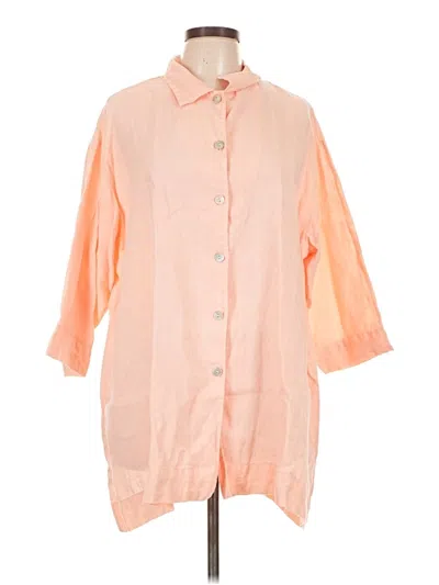 Pre-owned Bryn Walker 3/4 Sleeve Button Down Shirt In Orange