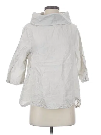 Pre-owned Bryn Walker 3/4 Sleeve Button Down Shirt In Silver