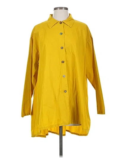 Pre-owned Bryn Walker 3/4 Sleeve Button Down Shirt In Yellow