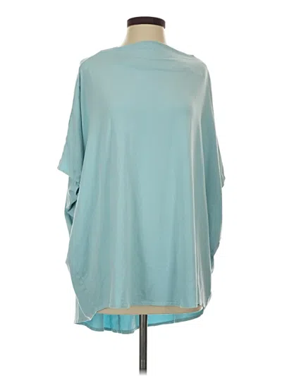 Pre-owned Bryn Walker 3/4 Sleeve Top Teal Cowl Neck Tops In Blue
