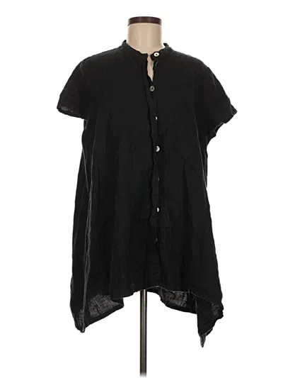 Pre-owned Bryn Walker Short Sleeve Blouse In Black