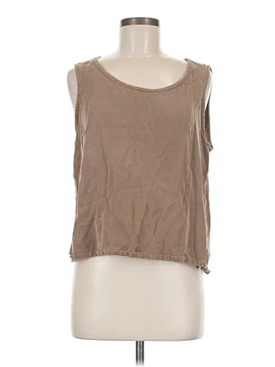Pre-owned Bryn Walker Sleeveless Top Brown Scoop Neck Tops