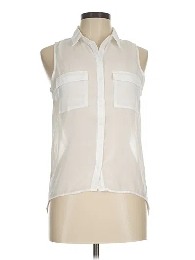 Pre-owned Bsb Collection Sleeveless Button Down Shirt In White