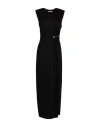 Bsb Jeans Woman Maxi Dress Black Size L Viscose, Elastane In Multi