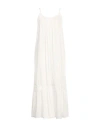 Bsb Woman Maxi Dress Off White Size Onesize Cotton In Multi