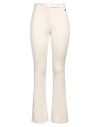 Bsb Woman Pants Cream Size L Viscose, Polyamide, Elastane In White