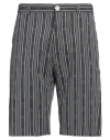 Bsbee Man Shorts & Bermuda Shorts Lead Size 34 Cotton In Grey