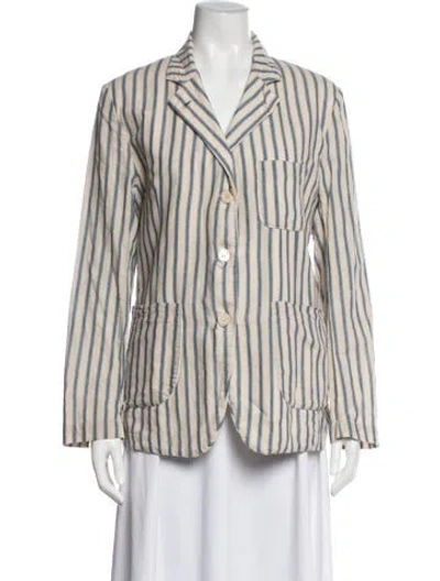 Pre-owned Bsbee Striped Blazer In Neutral