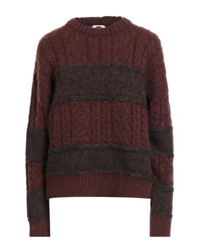Bsbee Woman Cardigan Chocolate Brown Size S Baby Alpaca Wool, Polyamide, Wool