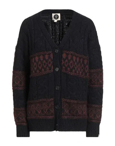 Bsbee Woman Cardigan Midnight Blue Size S Baby Alpaca Wool, Polyamide, Wool In Black