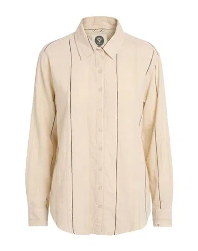 Bsbee Woman Shirt Beige Size S Cotton