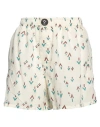 Bsbee Woman Shorts & Bermuda Shorts Pastel Yellow Size S Cotton In Yellow