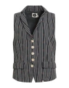 Bsbee Woman Tailored Vest Grey Size L Cotton