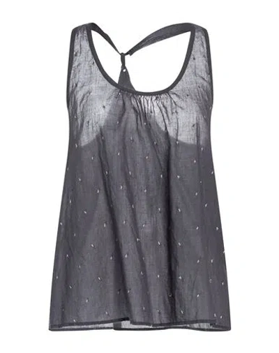 Bsbee Woman Top Charcoal Size M Cotton In Gray