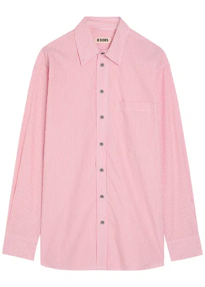 Bsides Nolan Striped Cotton Shirt In Pink
